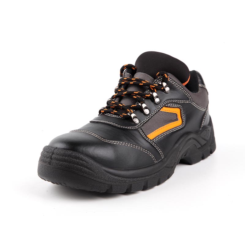 Antistatische Arbeitsstiefel aus glattem Rindsleder mit niedrigem Schnitt