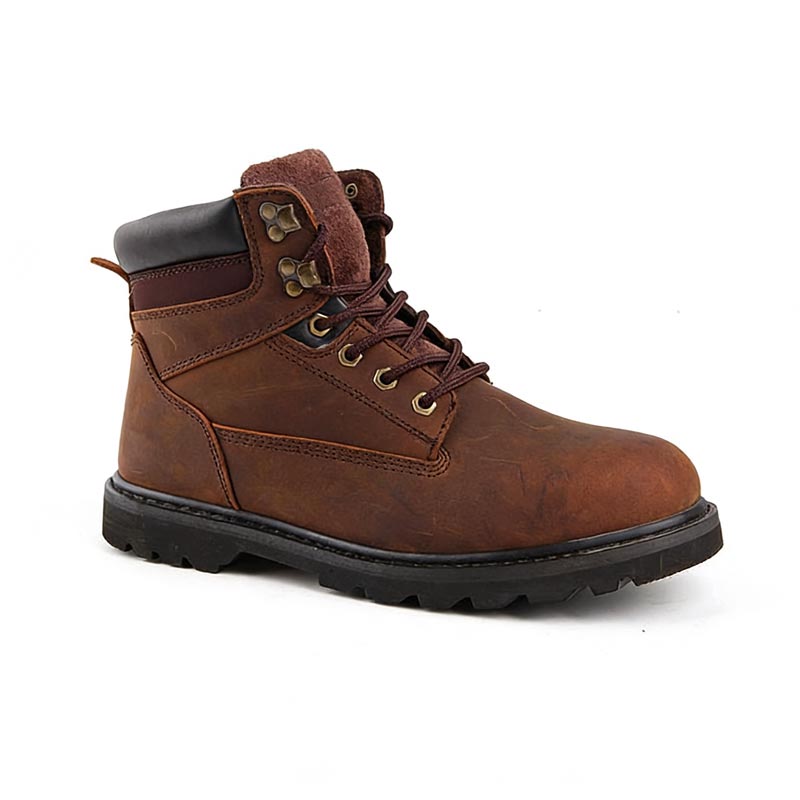 Mittelhohe Bauarbeiterstiefel mit Stahlkappe